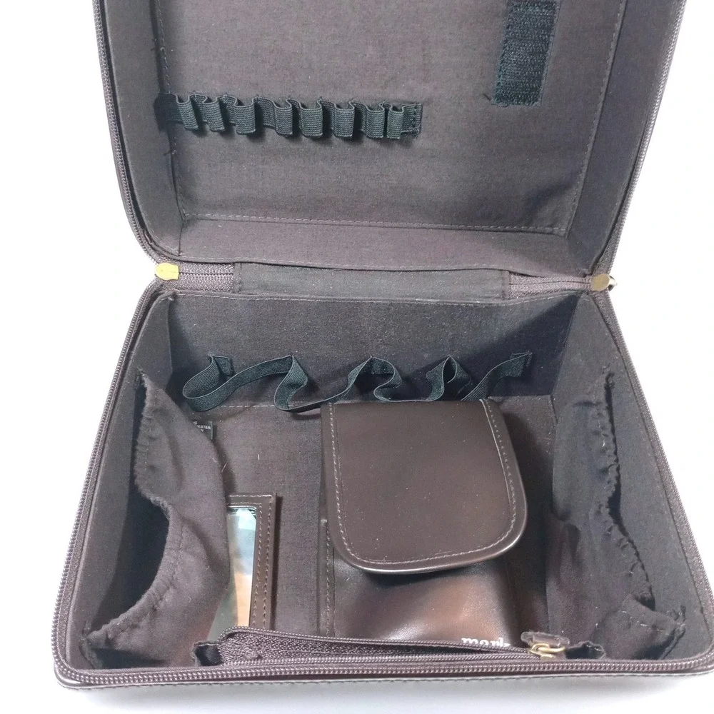 Vintage mark. by Avon Brown Trunk Cosmetic Case with Mirror & Pouch